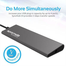 USB-хаб PROMATE SyncHub-C4 Grey (synchub-c4.grey)