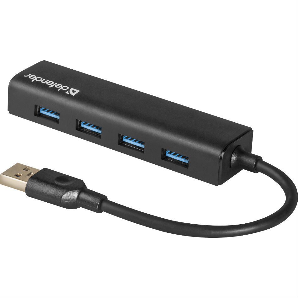 USB-хаб DEFENDER Quadro Express USB3.0 Black (83204)