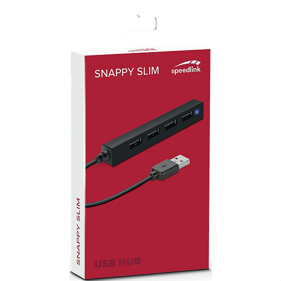 USB-хаб SPEEDLINK SNAPPY 4-Port USB 2.0 Black (SL-140000-BK) Тип USB-хаб