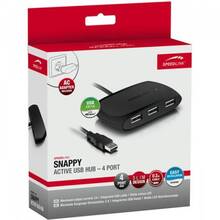 USB-хаб SPEEDLINK SNAPPY 4-Port USB 2.0 Black (SL-140010-BK)