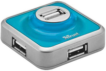 Сетевое оборудование TRUST 4 PRT USB2 MCRO HUB BLUE