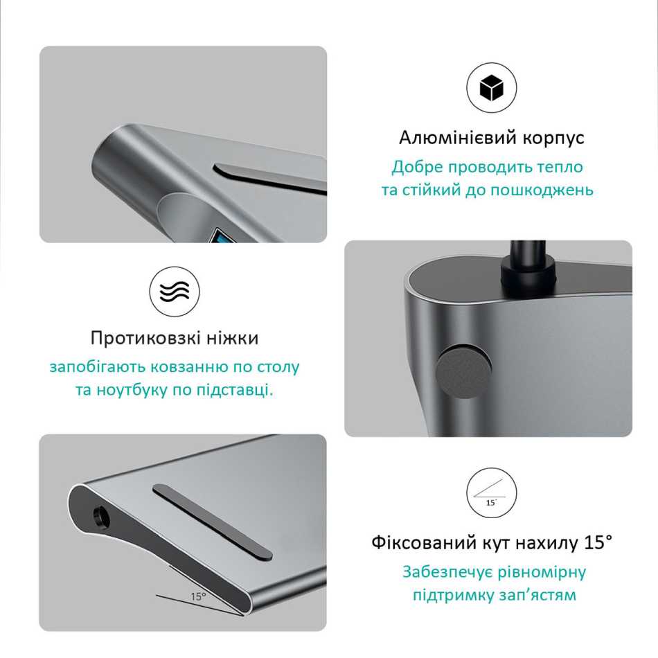 Заказать Док-станция Promate BaseLink-C Silver