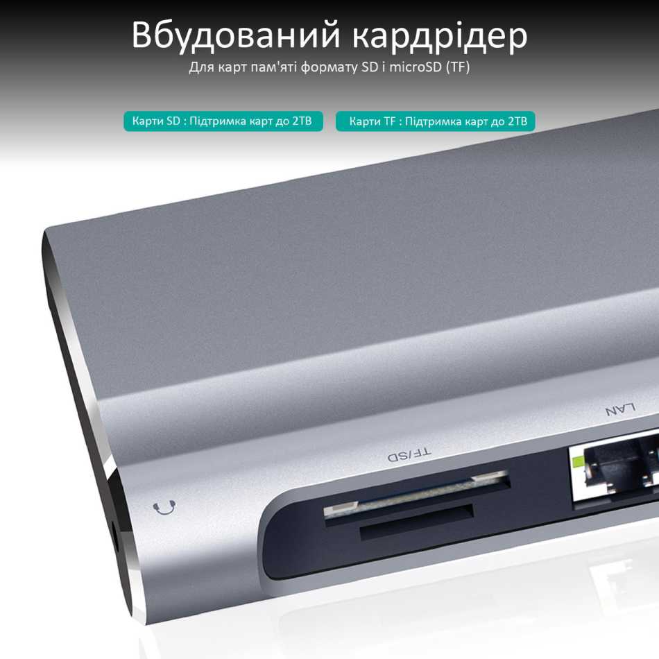 Изображение Док-станция Promate BaseLink-C Silver