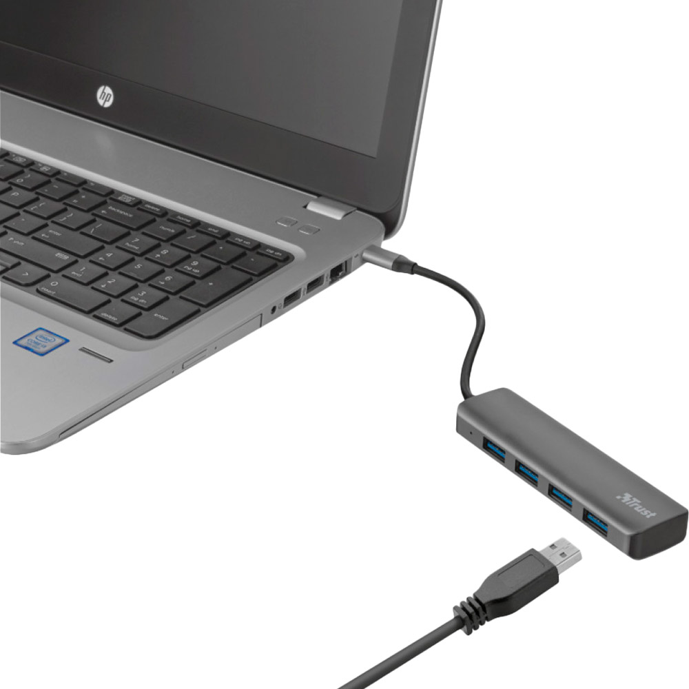 USB-хаб TRUST Halyx USB-C 4-Port USB3.2 (23328) Інтерфейс підключення USB Type-C