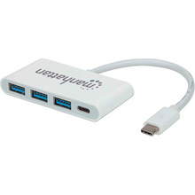 USB-хаб INTRACOM Manha Type-C 4-port USB 3.0+3.1 White (163552)