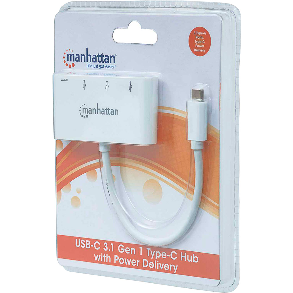 Фото 4 USB-хаб INTRACOM USB Hub Manha Type-C 4-port USB 3.0+3.1 White (163552)