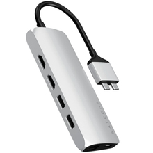 Док-станция SATECHI Type-C Dual Multimedia Adapter Silver (ST-TCDMMAS)