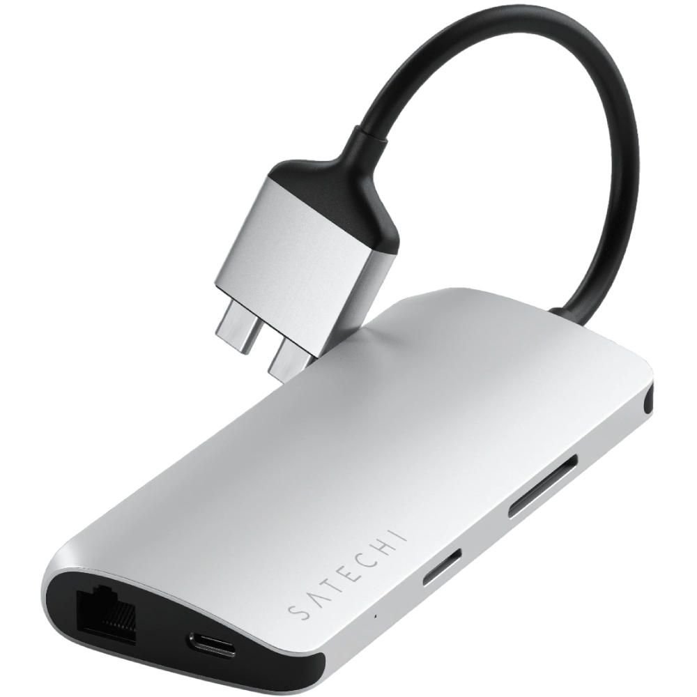 Док-станция SATECHI Type-C Dual Multimedia Adapter Silver (ST-TCDMMAS) Тип док-станция