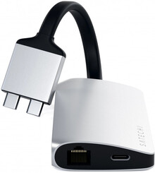 Док-станция SATECHI Type-C Dual Multimedia Adapter Silver (ST-TCDMMAS)