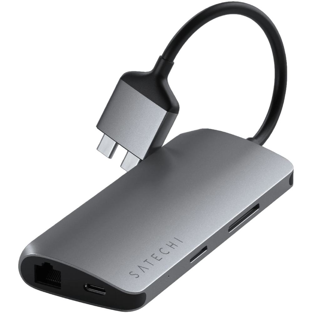 Док-станция SATECHI Type-C Dual Multimedia Adapter Space Gray (ST-TCDMMAM) Тип док-станция