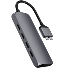 Док-станция SATECHI Type-C Dual Multimedia Adapter Space Gray (ST-TCDMMAM)