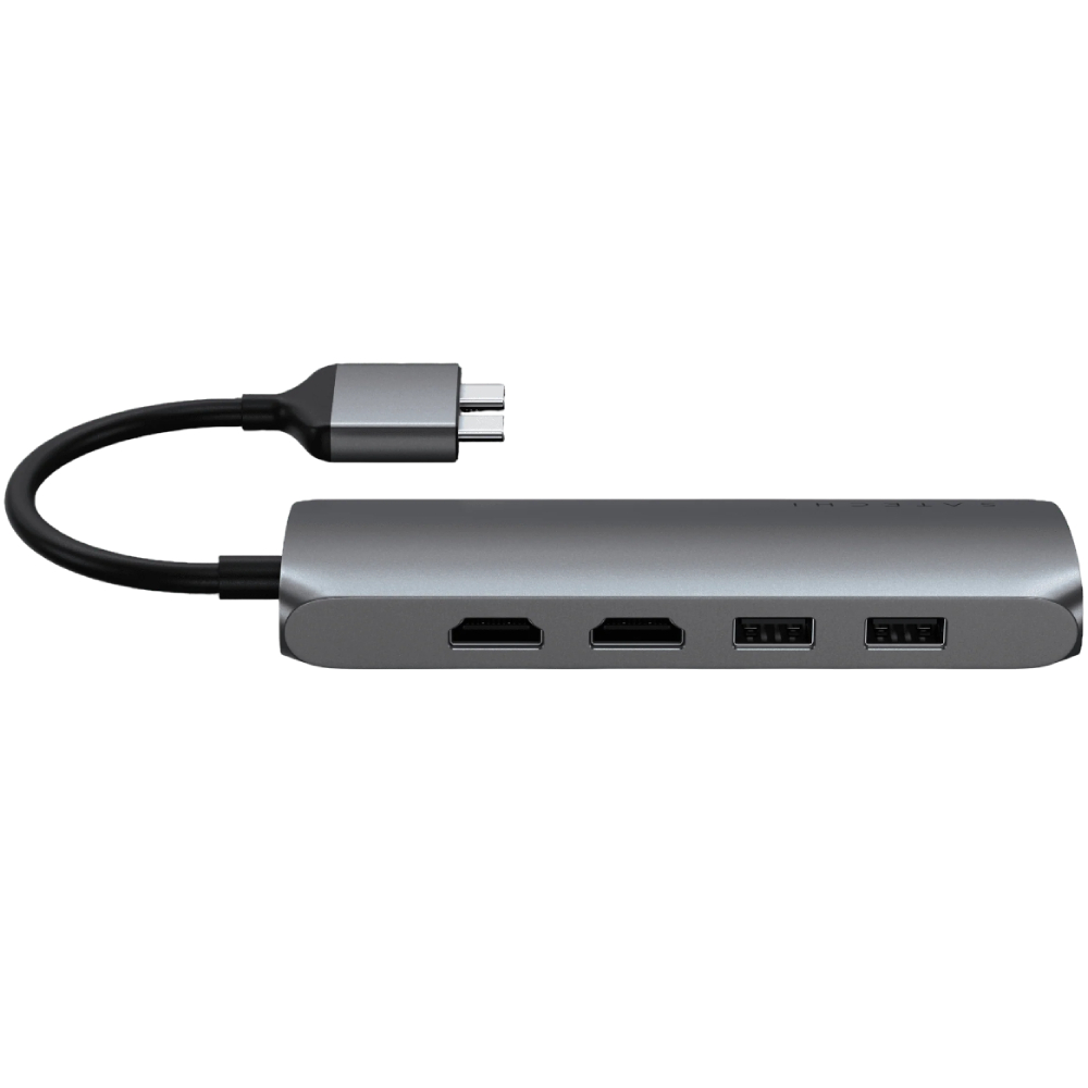 Док-станция SATECHI Type-C Dual Multimedia Adapter Space Gray (ST-TCDMMAM) Дополнительные разъемы HDMI