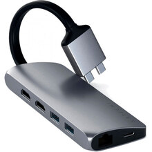 USB хаб SATECHI Alum Type-C Dual Multim Space Gray (ST-TCDMMAM)