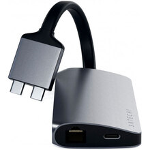 Док-станция SATECHI Type-C Dual Multimedia Adapter Space Gray (ST-TCDMMAM)