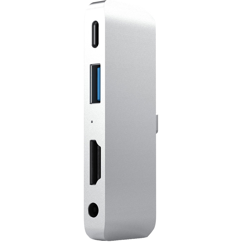 

USB-хаб Satechi Aluminum Type-C Mobile Pro Hub Silver (ST-TCMPHS), Aluminum Type-C Mobile Pro Hub Silver (ST-TCMPHS)