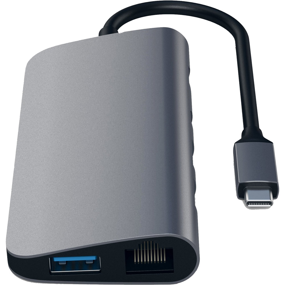 USB-хаб Satechi Aluminum Type-C Multimedia Adapter Space Gray (ST-TCMM8PAM)