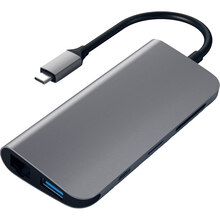 USB-хаб Satechi Aluminum Type-C Multimedia Adapter Space Gray (ST-TCMM8PAM)