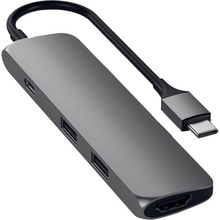 Док-станция SATECHI Type-C Slim Multi-Port Adapter 4K Space Gray (ST-CMAM)