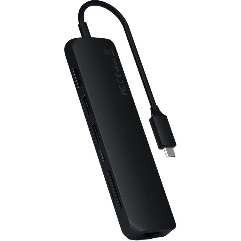 

USB-хаб SATECHI Alum Type-C Slim Multi-Port Black (ST-UCSMA3K), Alum Type-C Slim Multi-Port Black (ST-UCSMA3K)
