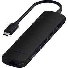 Док-станция SATECHI USB-C Slim Multi-Port with Ethernet Adapter Black (ST-UCSMA3K)