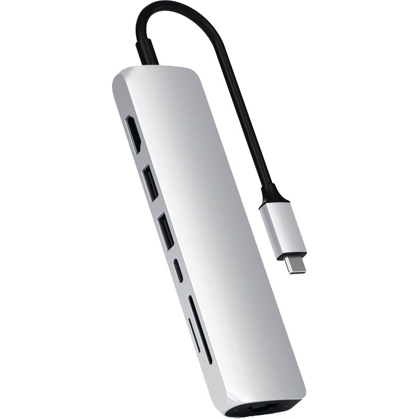 

USB-хаб SATECHI Alum Type-C Slim Multi-Port Silver (ST-UCSMA3S), Alum Type-C Slim Multi-Port Silver (ST-UCSMA3S)