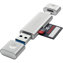 Док-станція SATECHI Aluminum Type-C USB 3.0 та Micro/SD Card Reader Silver (ST-TCCRAS)