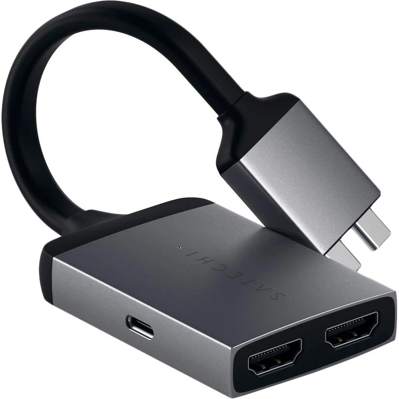 

Адаптер Satechi Type-C - Dual HDMI Space Grey (ST-TCDHAM), Type-C Dual HDMI Adapter Space Gray (ST-TCDHAM)