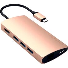 USB-хаб Satechi Type-C Multi-Port Adapter 4K with Ethernet V2 Gold (ST-TCMA2G)