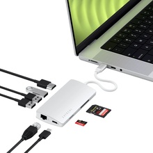 Док-станція Satechi Type-C Multi-Port Adapter 4K with Ethernet V2 Silver (ST-TCMA2S)