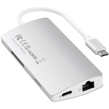 Док-станція Satechi Type-C Multi-Port Adapter 4K with Ethernet V2 Silver (ST-TCMA2S)