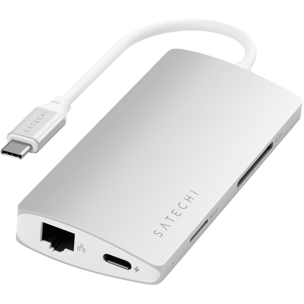 Док-станція Satechi Type-C Multi-Port Adapter 4K with Ethernet V2 Silver (ST-TCMA2S) Тип живлення пасивний