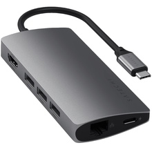 Док-станция Satechi Type-C Multi-Port Adapter 4K with Ethernet V2 Space Gray (ST-TCMA2M)