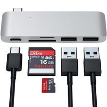 USB-хаб Satechi Type-C USB 3.0 Passthrough Hub Silver (ST-TCUPS)