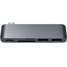 Док-станция Satechi Type-C Pass-Through USB Hub Space Gray (ST-TCUPM)