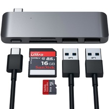 Док-станция Satechi Type-C Pass-Through USB Hub Space Gray (ST-TCUPM)