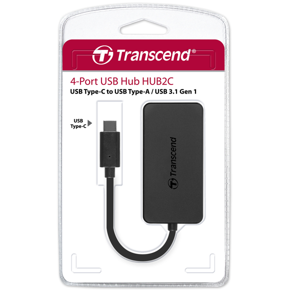 USB-хаб TRANSCEND Type-C HUB 4 ports (TS-HUB2C) Кількість роз'ємів USB Type-A 4