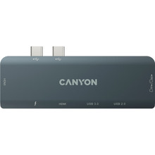 USB-хаб CANYON USB Type-C Space Grey (CNS-TDS05B)