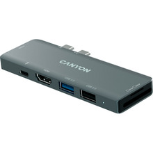 USB-хаб CANYON USB Type-C Space Grey (CNS-TDS05B)