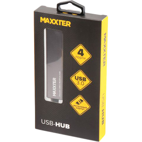 USB-хаб MAXXTER HU3A-4P-02 Тип живлення пасивний