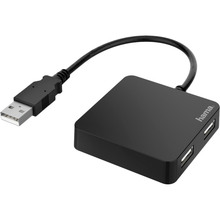 USB хаб HAMA 4 Ports USB 2.0 Black (00200121)