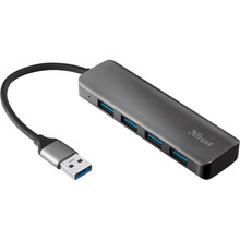 USB-хаб TRUST Halyx 4-Port USB-A 3.2 ALUMINIUM (23327)