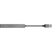 USB-хаб TRUST Halyx Aluminium 4-Port Mini USB Grey (23786)