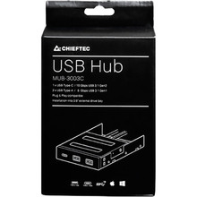 USB-хаб CHIEFTEC 2 x USB 3.0 Type-A+Type-C 3.5 (MUB-3003C)