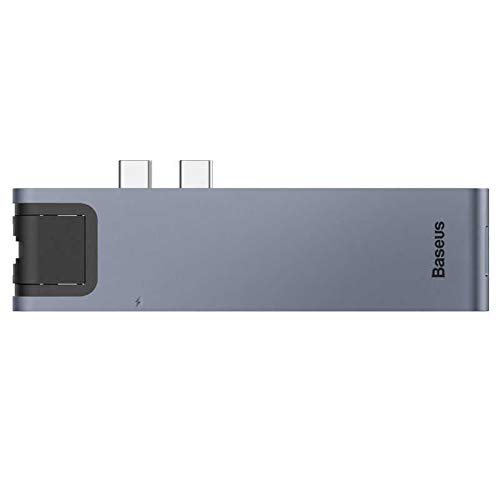 

USB-хаб BASEUS Hub thunderbolt C+Pro 7 в 1 Серый (CAHUB-L0G), Hub thunderbolt C+Pro 7 в 1 Сірий