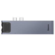 Док-станція BASEUS Hub thunderbolt C+Pro 7 в 1 Gray (CAHUB-L0G)