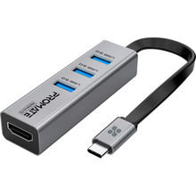 Док-станция PROMATE mediahub-c3 4-в-1 USB-С Gray (mediahub-c3.grey)