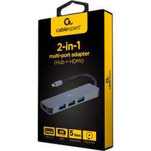 Док-станция CABLEXPERT USB-C 2 в 1 (A-CM-COMBO2-01)