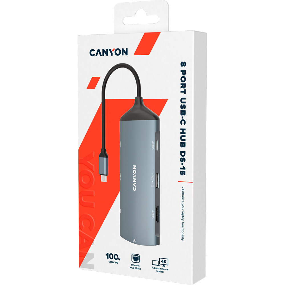 Док-станция CANYON 8-1 Dark Grey (CNS-TDS15) Тип док-станция