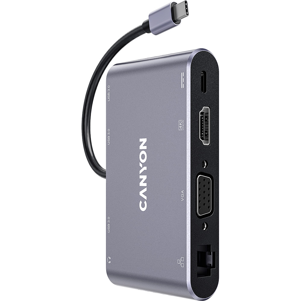 Док-станция CANYON 8-1 USB-C Dark Grey (CNS-TDS14) Док-станция CANYON 8-1 USB-C Dark Grey (CNS-TDS14)