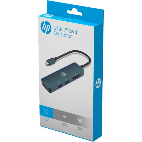 Док-станция HP USB Type-C 5 в 1 Blue (DHC-CT203) Тип питания пассивный